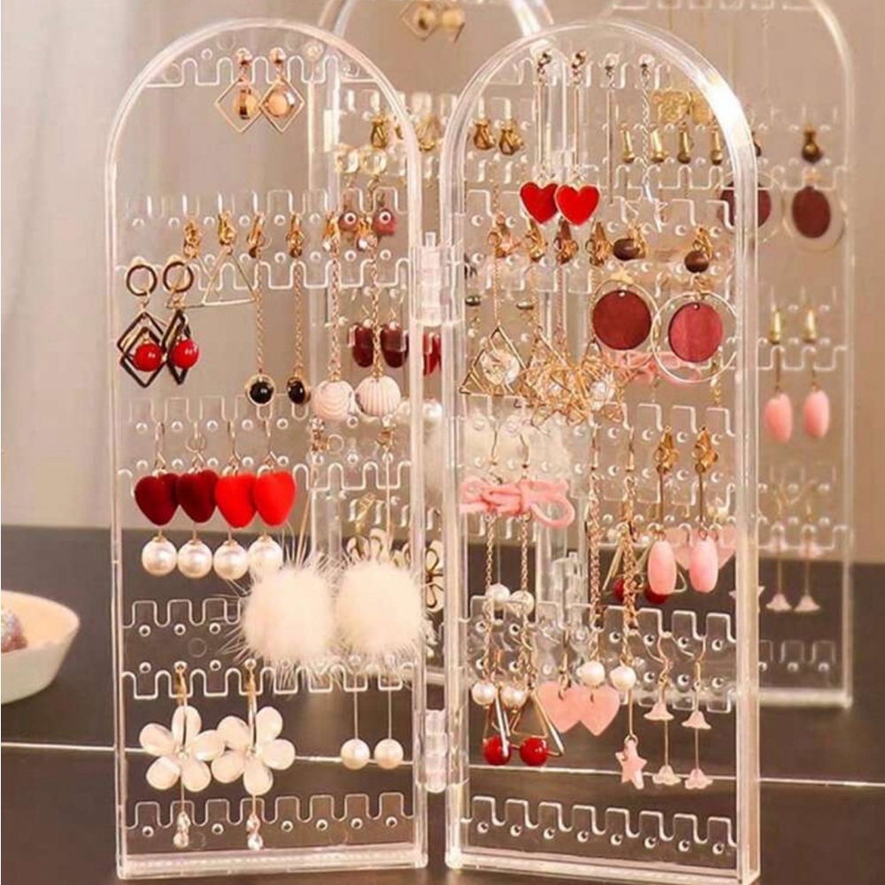 Clear Acrylic Jewellery Rack, Folding Accessory Stand
